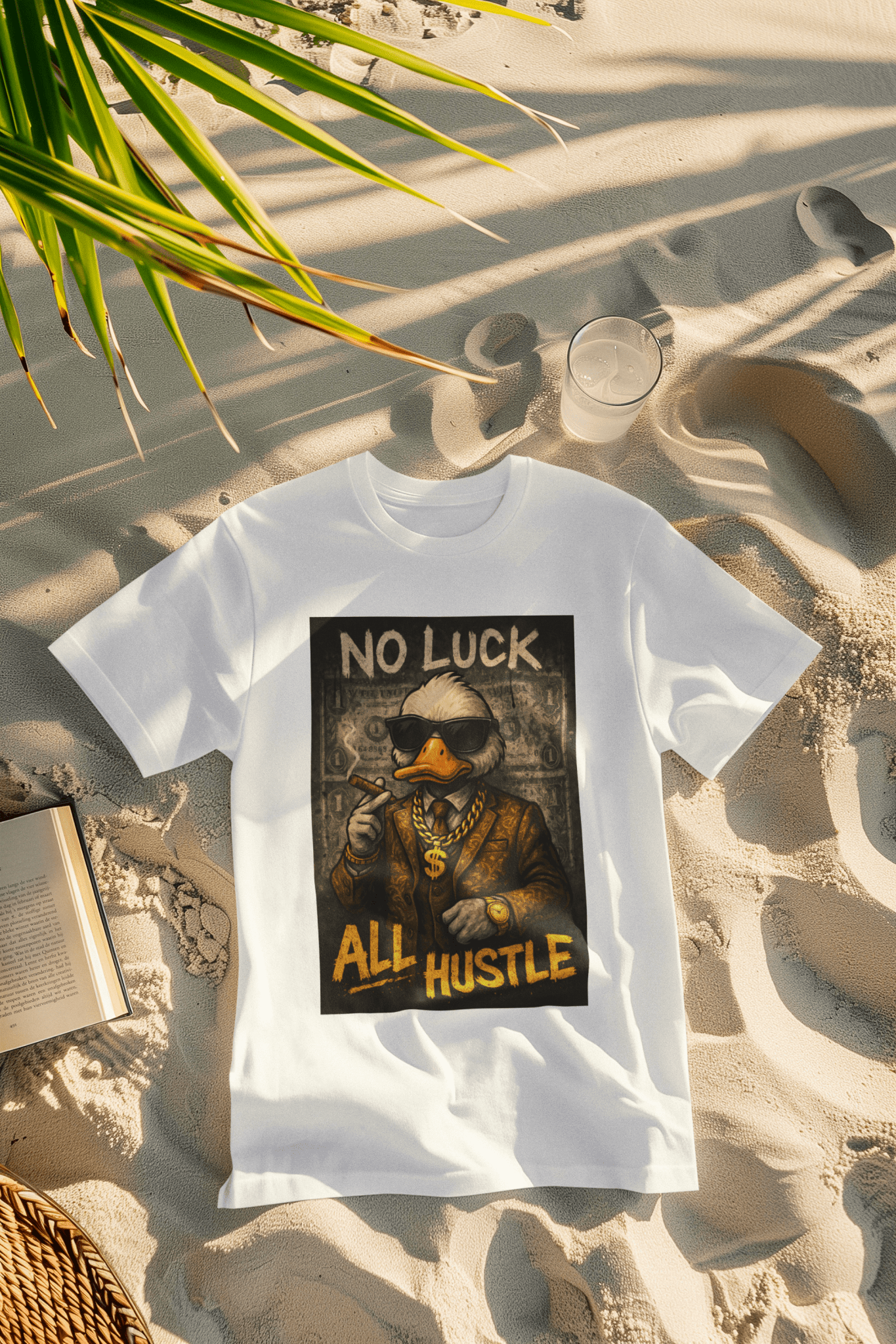 No Luck, All Hustle marškinėliai - MONYMOOD