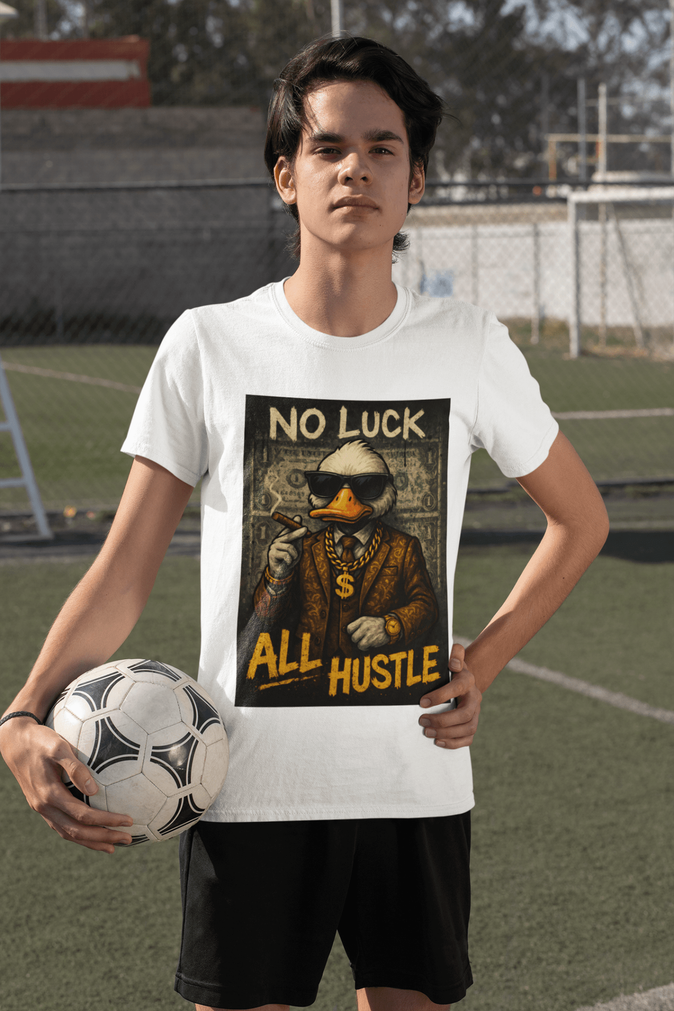No Luck, All Hustle marškinėliai - MONYMOOD