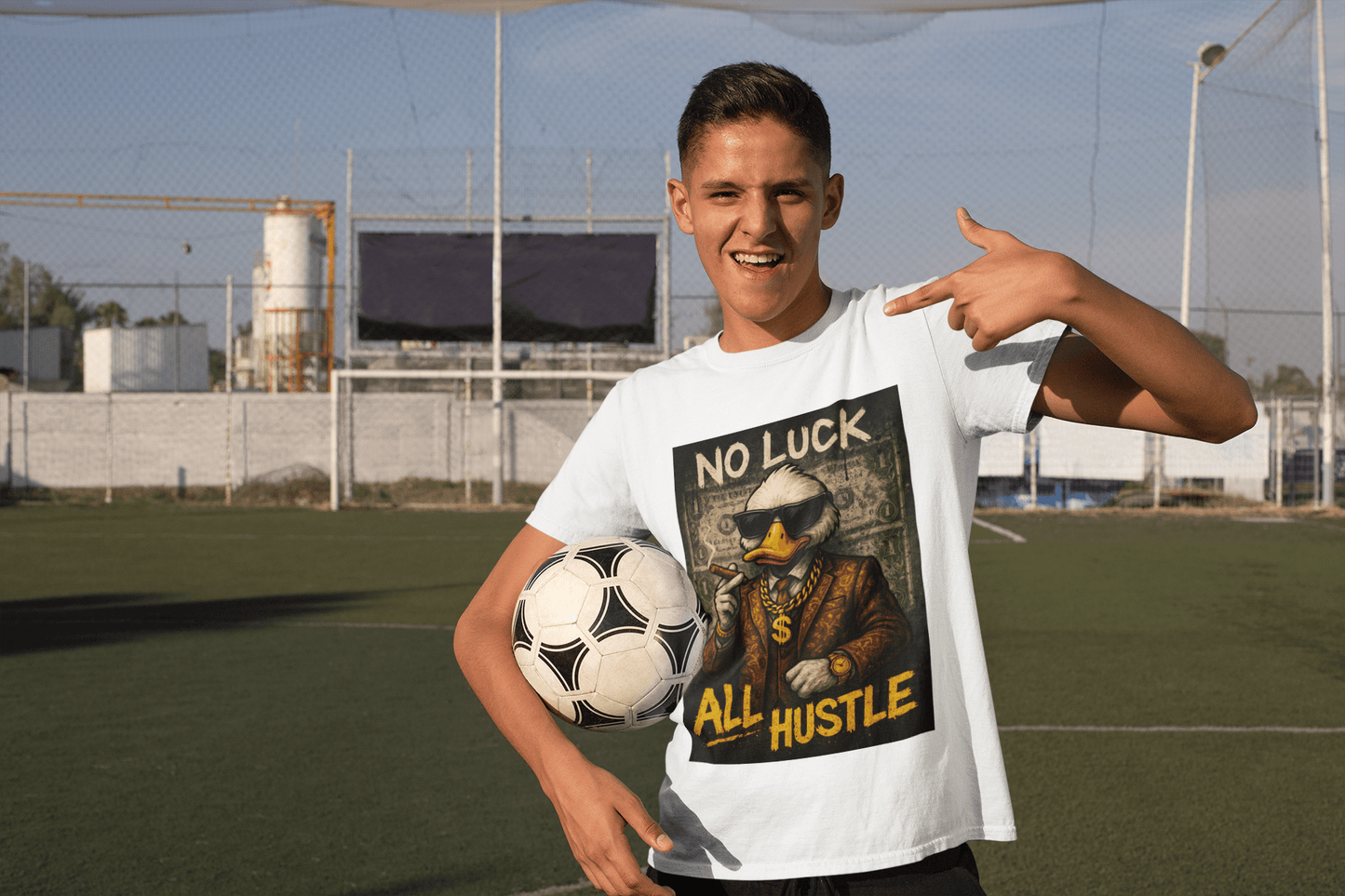 No Luck, All Hustle marškinėliai - MONYMOOD
