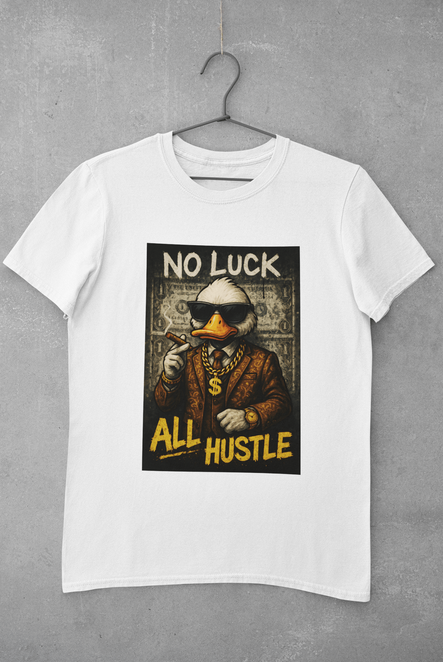 No Luck, All Hustle marškinėliai - MONYMOOD