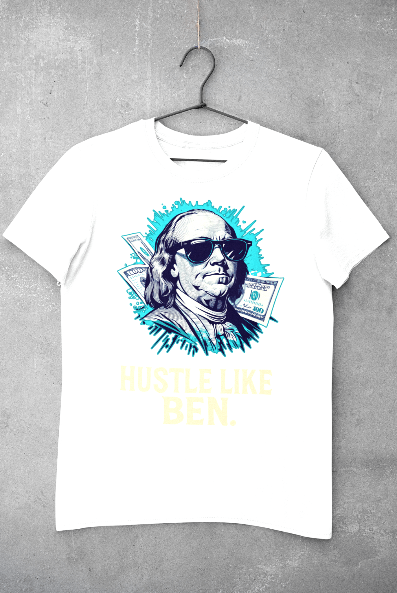 Hustle like Ben marškinėliai - MONYMOOD