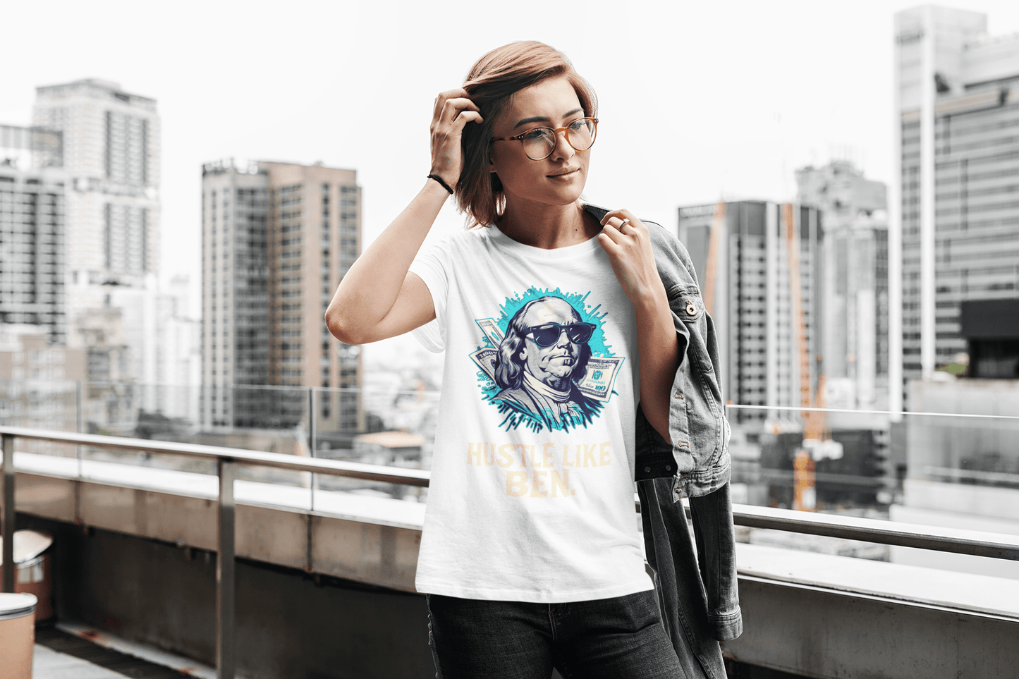 Hustle like Ben marškinėliai - MONYMOOD