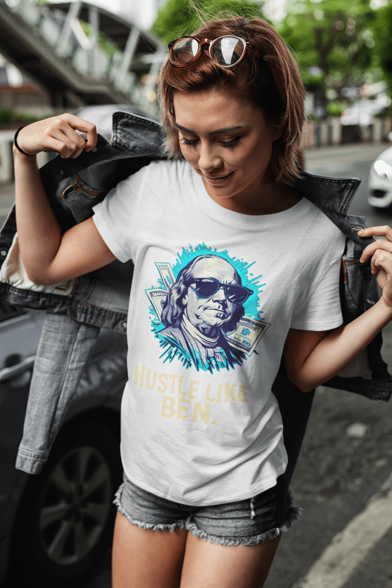 Hustle like Ben marškinėliai - MONYMOOD