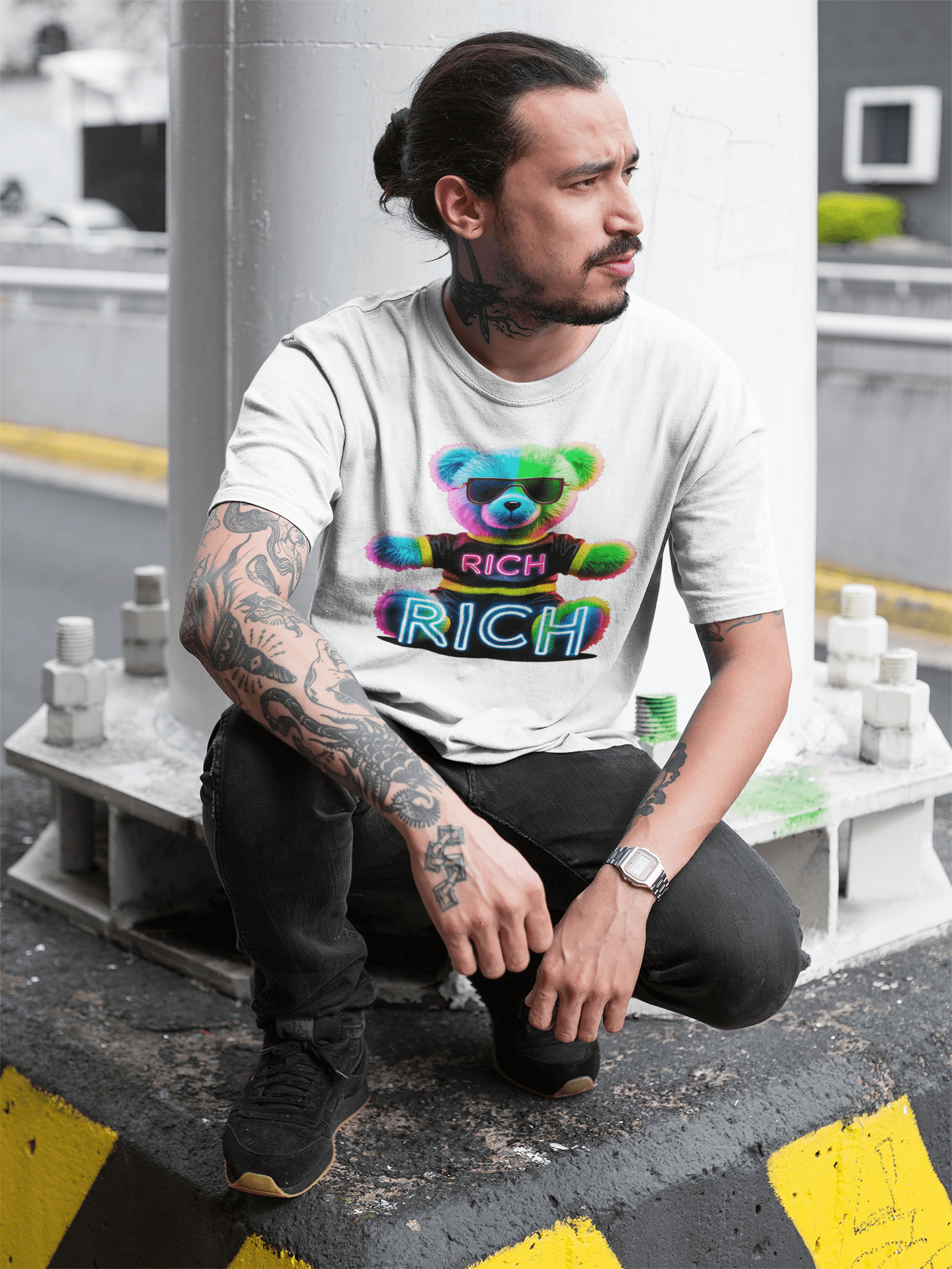 RICH bear marškinėliai - MONYMOOD