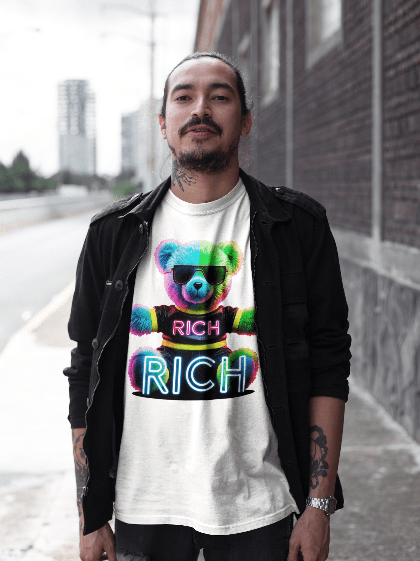 RICH bear marškinėliai - MONYMOOD