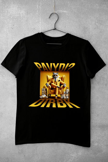 Pavydi? Dirbk juodi marškinėliai - MONYMOOD