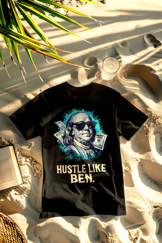 Hustle like Ben juodi marškinėliai - MONYMOOD