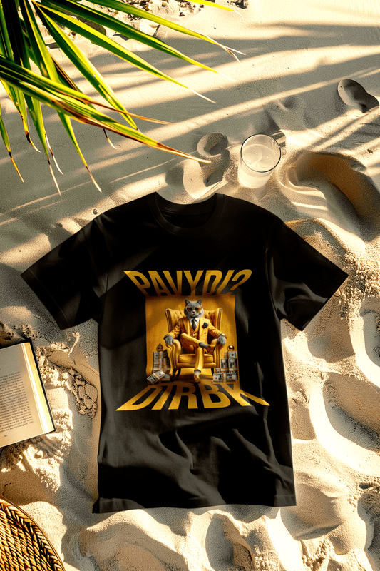 Pavydi? Dirbk juodi marškinėliai - MONYMOOD