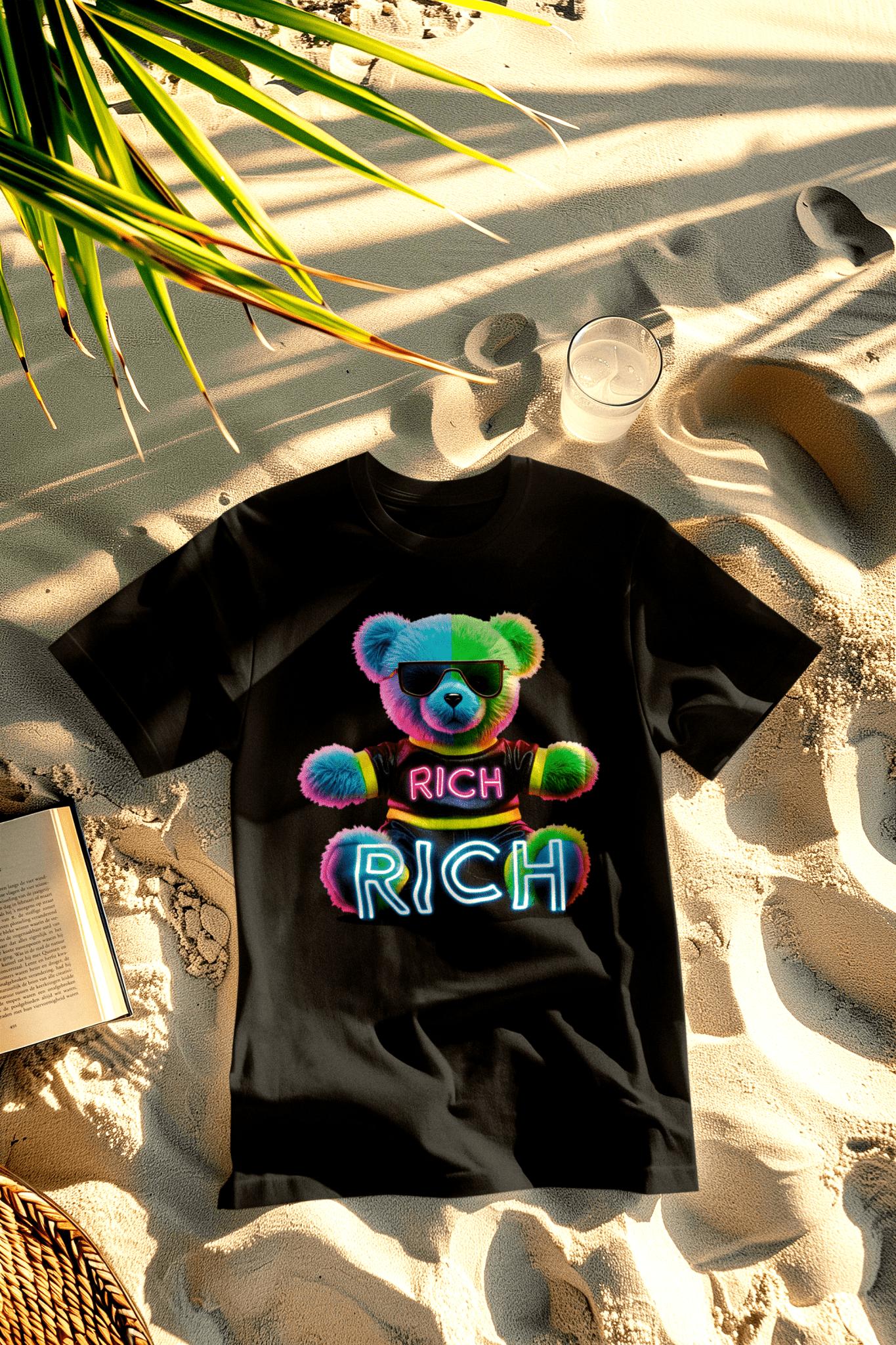 RICH bear juodi marškinėliai - MONYMOOD